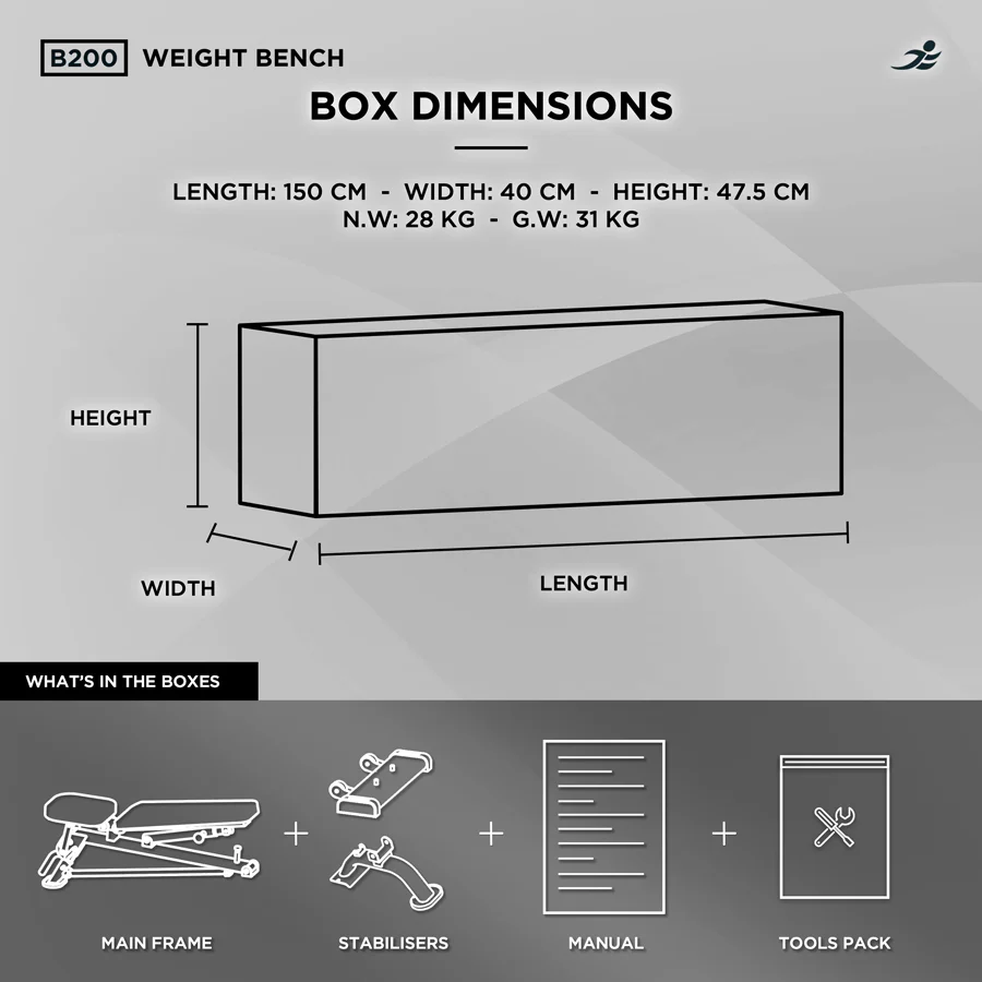 B200 Adjustable Weight Bench - Image 10