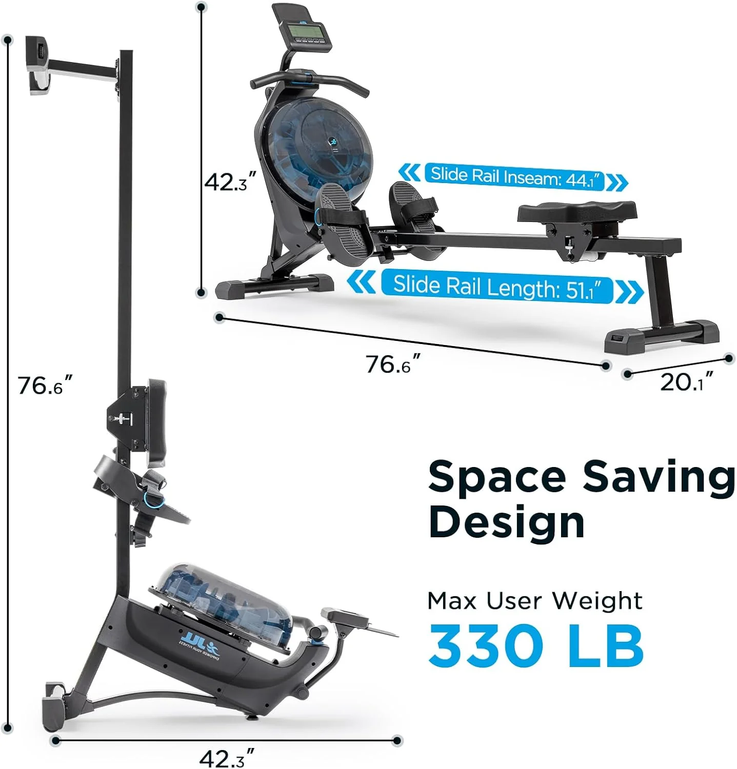 Premium Magnetic Water Rowing Machine - Image 8