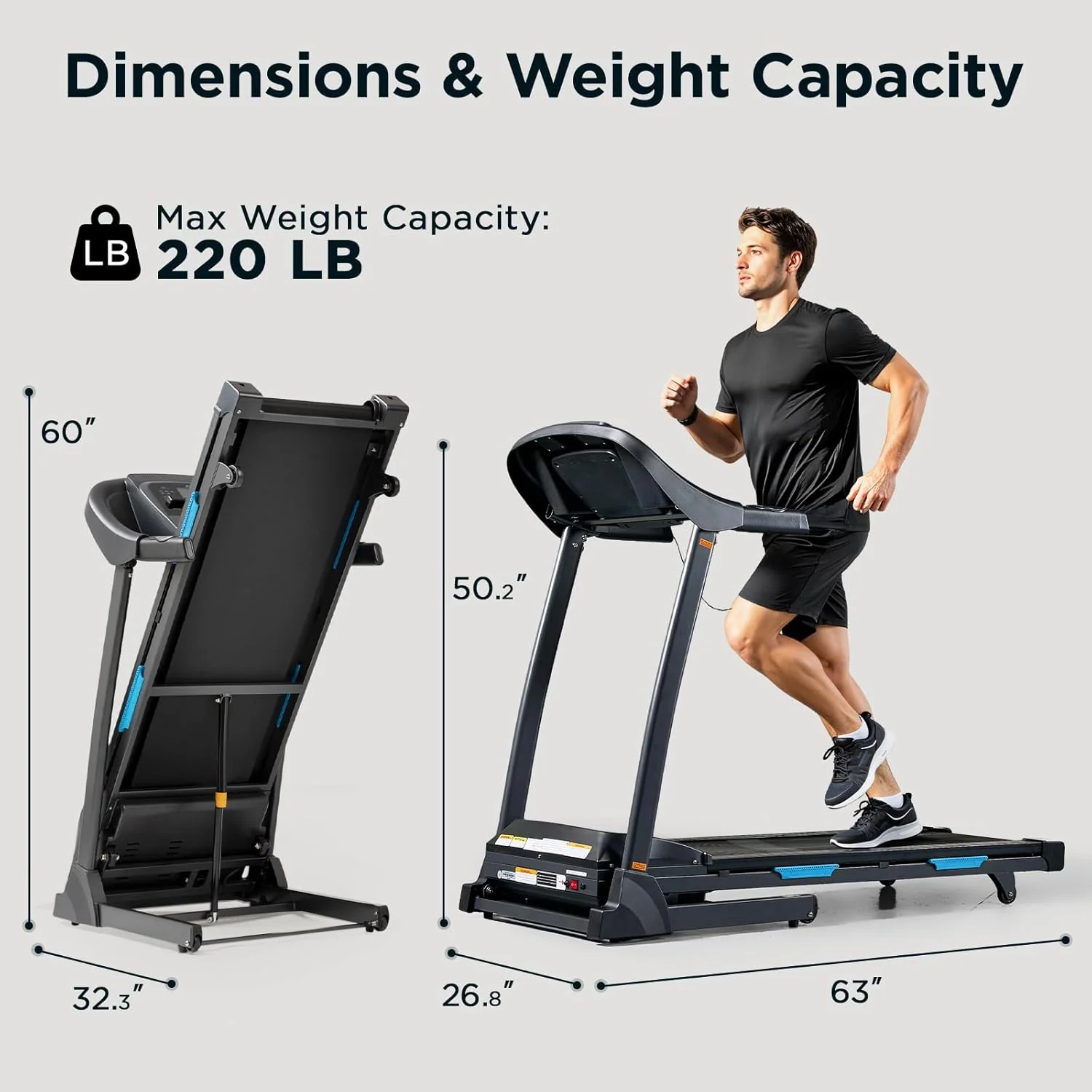 JLL	‎T110 Folding Auto-Incline Smart Treadmill - Image 8