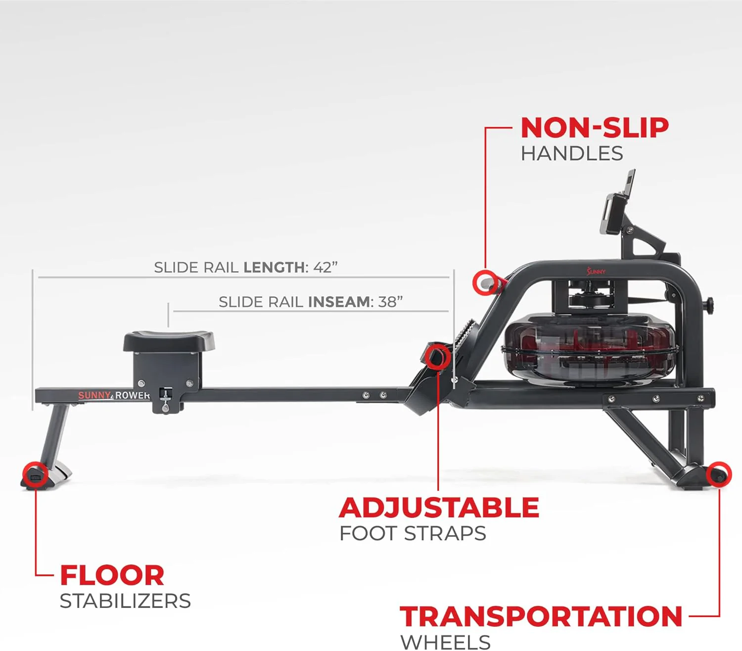 Obsidian Surge Smart Water Rowing Machine - Image 6