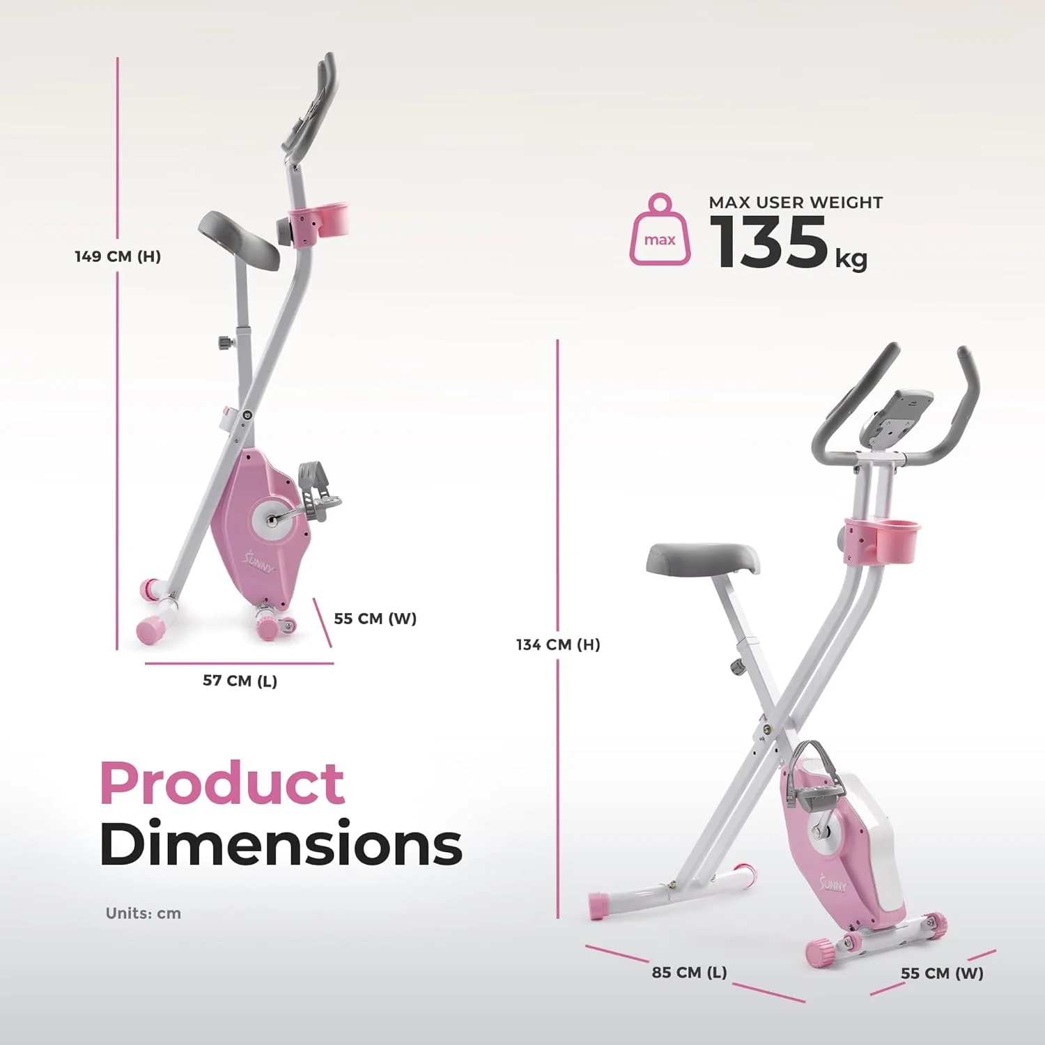 Folding X-Bike, Compact Exercise Bike for Indoor Cycling Workout - Image 3