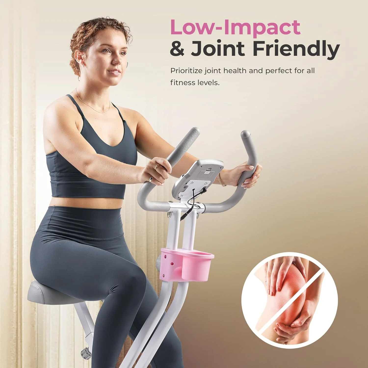 Folding X-Bike, Compact Exercise Bike for Indoor Cycling Workout - Image 7